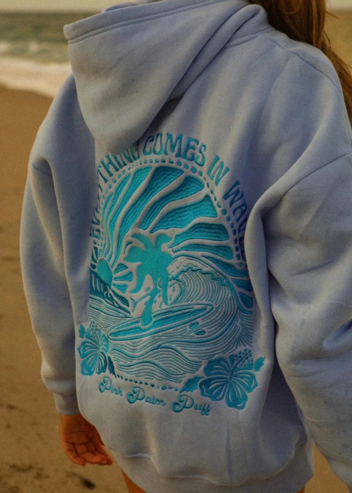 pink-palm-puff-hoodie-blue-everything-comes-in-waves